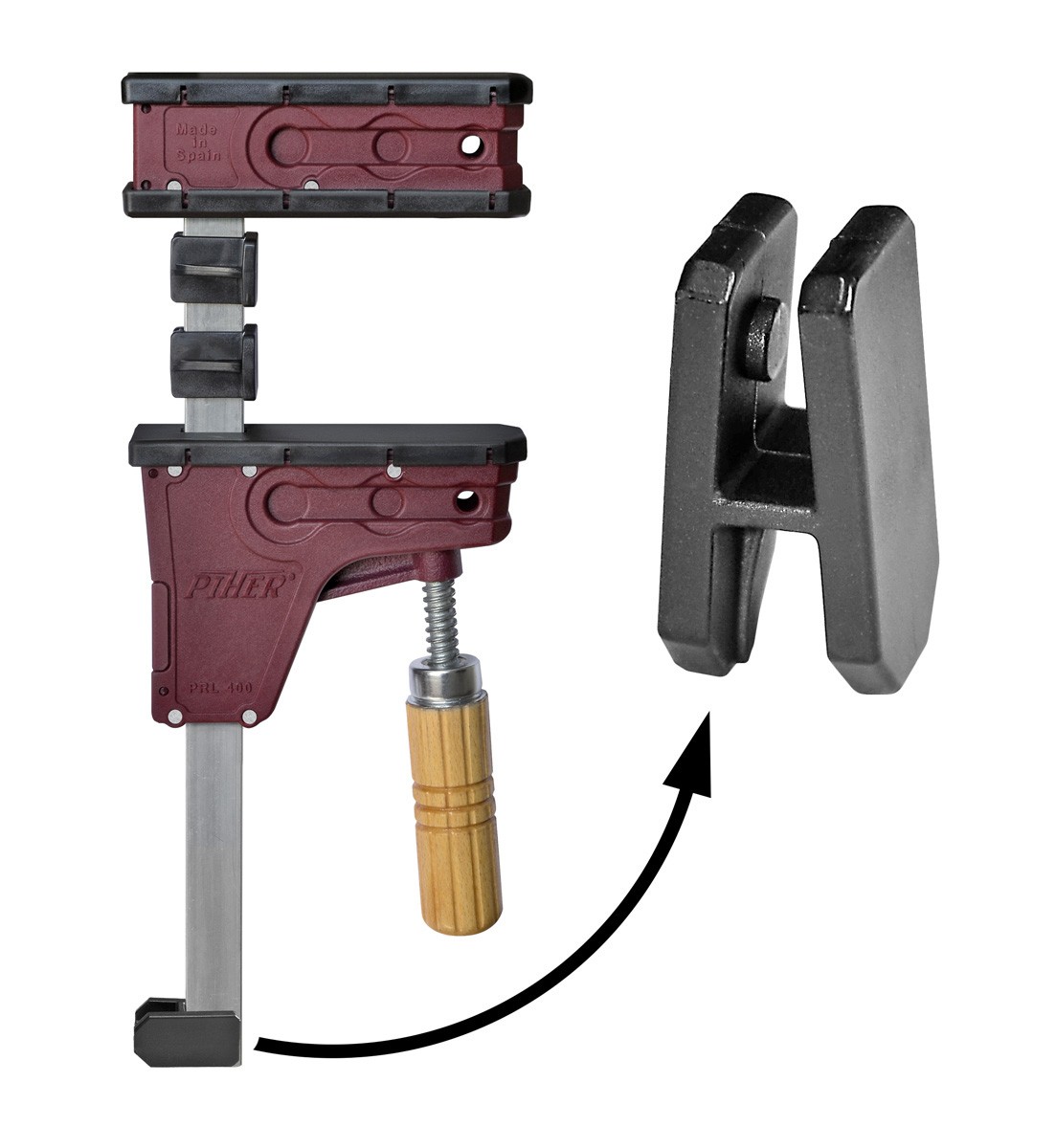 Tope y nivelador para mesa PRL400